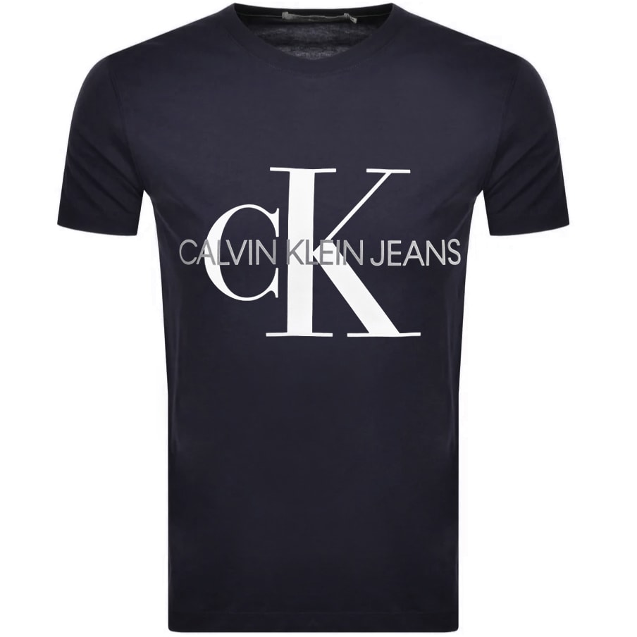 Alternative Image for ProductCalvin Klein Jeans Slim Monogram Logo T Shirt Navy1